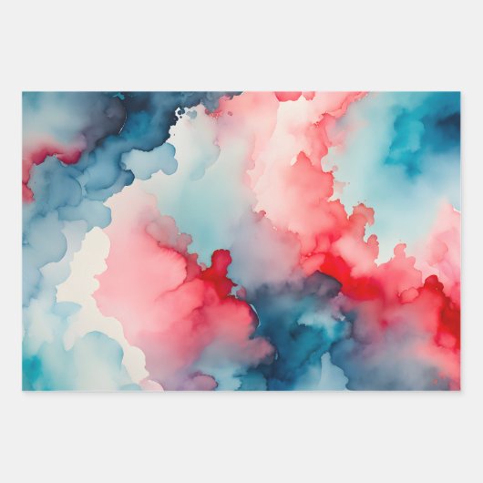 Kleurrijke Smoke Art Wrapping Paper Sheets (Voorkant 2)