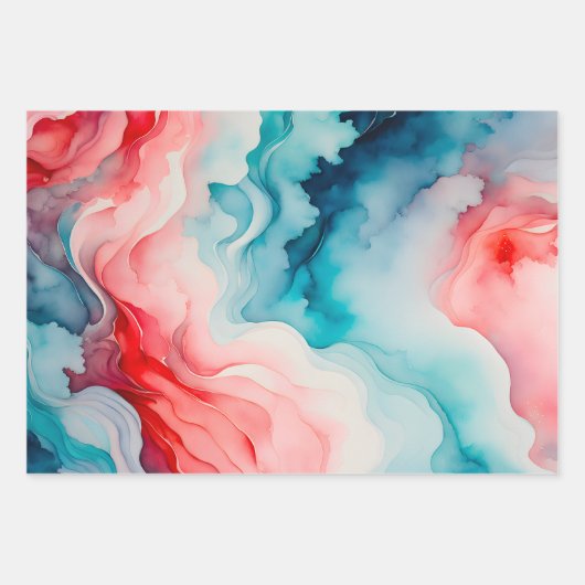 Kleurrijke Smoke Art Wrapping Paper Sheets (Voorkant)