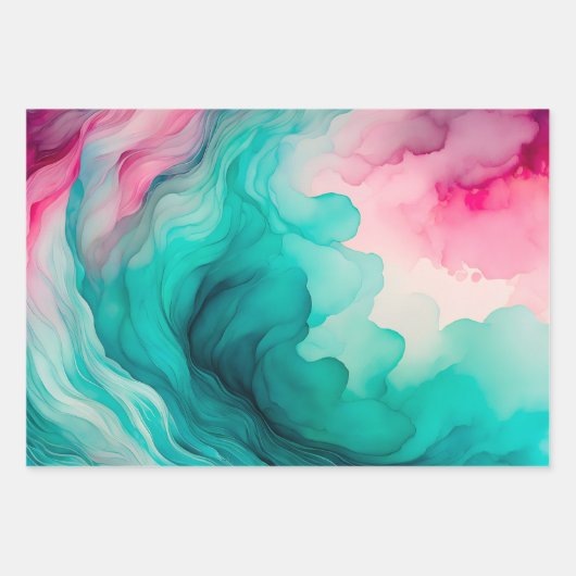 Kleurrijke Smoke Art Wrapping Paper Sheets (Voorkant 3)