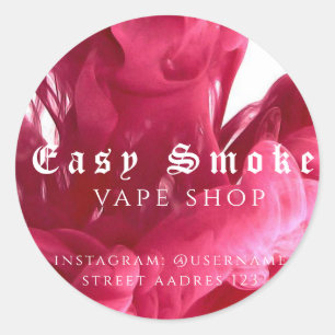 Kleurrijke Smoke Vape Shop Klassieke Ronde Sticker
