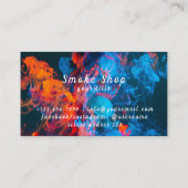Kleurrijke Smoke Vape Shop Visitekaartje (Achterkant)