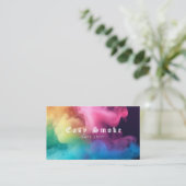 Kleurrijke Smoke Vape Shop Visitekaartje (Staand voorkant)