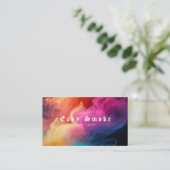 Kleurrijke Smoke Vape Shop Visitekaartje (Staand voorkant)