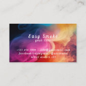 Kleurrijke Smoke Vape Shop Visitekaartje (Achterkant)