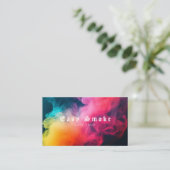 Kleurrijke Smoke Vape Shop Visitekaartje (Staand voorkant)