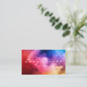 Kleurrijke Smoke Vape Shop Visitekaartje (Staand voorkant)