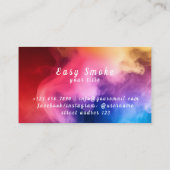 Kleurrijke Smoke Vape Shop Visitekaartje (Achterkant)