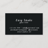 Kleurrijke Smoke Vape Shop Visitekaartje (Achterkant)