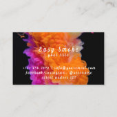 Kleurrijke Smoke Vape Shop Visitekaartje (Achterkant)