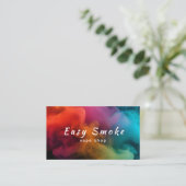 Kleurrijke Smoke Vape Shop Visitekaartje (Staand voorkant)