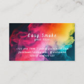 Kleurrijke Smoke Vape Shop Visitekaartje (Achterkant)