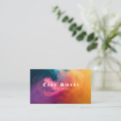 Kleurrijke Smoke Vape Shop Visitekaartje (Staand voorkant)