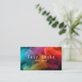 Kleurrijke Smoke Vape Shop Visitekaartje (Staand voorkant)