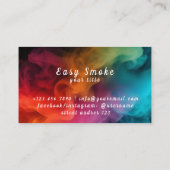 Kleurrijke Smoke Vape Shop Visitekaartje (Achterkant)