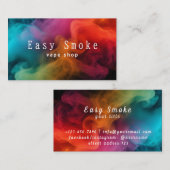 Kleurrijke Smoke Vape Shop Visitekaartje (Voorkant / Achterkant)