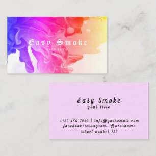 Kleurrijke Smoke Vape Winkel Zakelijke Kaart Visitekaartje
