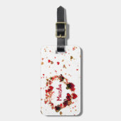 Kleurrijke Smudgy Hearts Bagagelabel (Voorkant verticaal)