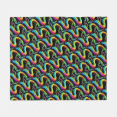 Kleurrijke Snake illustratie Fleece Deken (Voorkant (Horizontaal))
