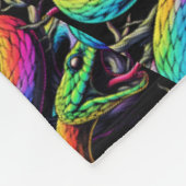 Kleurrijke Snake illustratie Fleece Deken (Hoek)