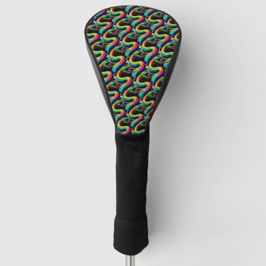 Kleurrijke Snake illustratie Golfheadcover (Voorkant)