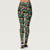 Kleurrijke Snake illustratie Leggings (Achterkant)
