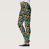 Kleurrijke Snake illustratie Leggings (Links)