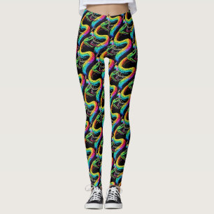 Kleurrijke Snake illustratie Leggings
