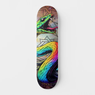 Kleurrijke Snake illustratie Persoonlijk Skateboard