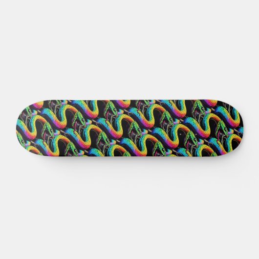 Kleurrijke Snake illustratie Persoonlijk Skateboard (Horizontaal)