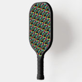 Kleurrijke Snake illustratie Pickleball Paddle (Links)