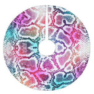 Kleurrijke Snake Skin Texture Pattern. Kerstboom Rok