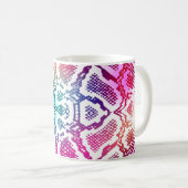 Kleurrijke Snake Skin Texture Pattern. Koffiemok (Voorkant rechts)