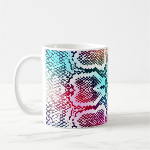 Kleurrijke Snake Skin Texture Pattern. Koffiemok