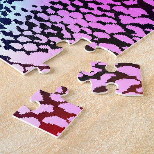 Kleurrijke Snake Skin Texture Pattern. Legpuzzel (Zijkant)