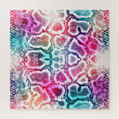 Kleurrijke Snake Skin Texture Pattern. Legpuzzel (Verticaal)