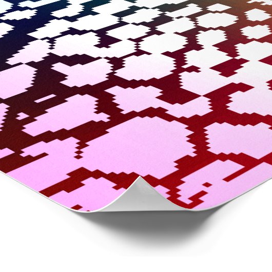 Kleurrijke Snake Skin Texture Pattern. Poster (Hoek)