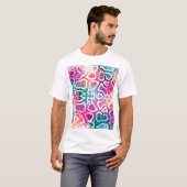 Kleurrijke Snake Skin Texture Pattern. T-shirt (Voorkant volledig)