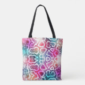 Kleurrijke Snake Skin Texture Pattern. Tote Bag (Achterkant)