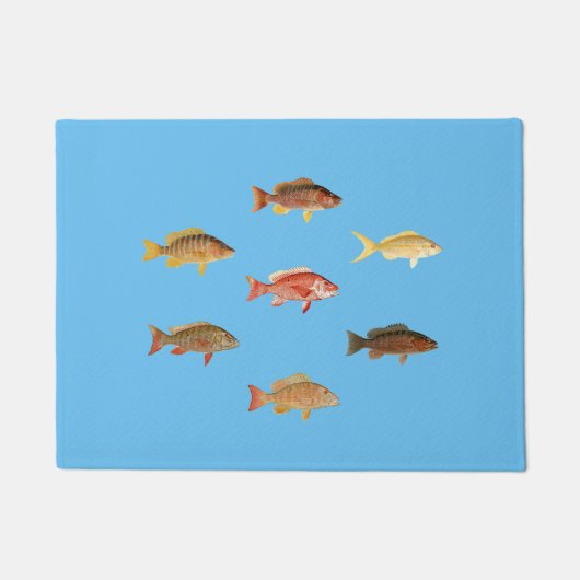 Kleurrijke Snapper Fish Deurmat (Voorkant)