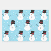 Kleurrijke Sneeuw Wereldbol Sneeuwman Kerstpatroon Inpakpapier Vel (Voorkant 3)