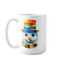 Kleurrijke Sneeuwman Tissue Paper Art Kerstmis