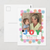 Kleurrijke sneeuwvlok foto vakantie Briefkaart (Voorkant / Achterkant)