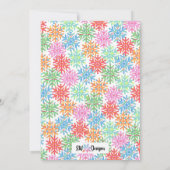 Kleurrijke sneeuwvlok foto vakantie Kaart (Achterkant)