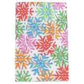 Kleurrijke Sneeuwvlok Gift Bag Medium Cadeauzakje (Voorkant)