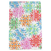 Kleurrijke Sneeuwvlok Gift Bag Medium Cadeauzakje (Achterkant)