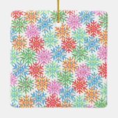 Kleurrijke Sneeuwvlok Kat Afbeelding Ornament (Achterkant)