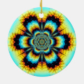 Kleurrijke sneeuwvlok keramisch ornament (Achterkant)