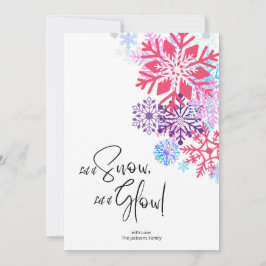 Kleurrijke Sneeuwvlok Kerst Cheer Vakantie Kaart