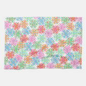 Kleurrijke sneeuwvlok keukenhanddoek (Horizontaal)