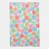 Kleurrijke sneeuwvlok keukenhanddoek (Verticaal)